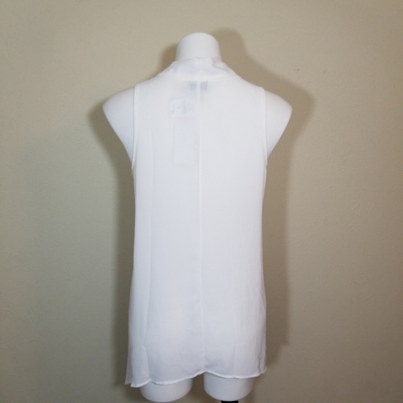 NWT Neiman Marcus Ivory Sleeveless Blouse Sz M - Picture 5 of 8